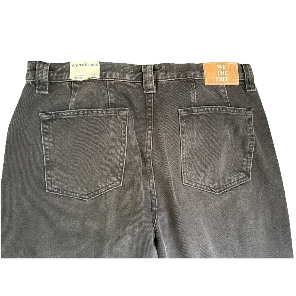 Free People We The Free‎ Curvy Siren Low Rise Straight Jean Size 31 Black